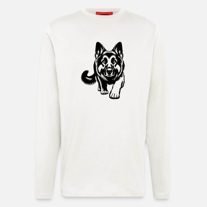 Deutscher schäferhund - Langarmshirt - made by SPREAD  - OFF WHITE