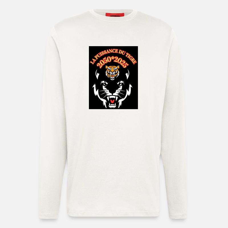 Tiger power - Longsleeve - made by SPREAD  - OFF WHITE