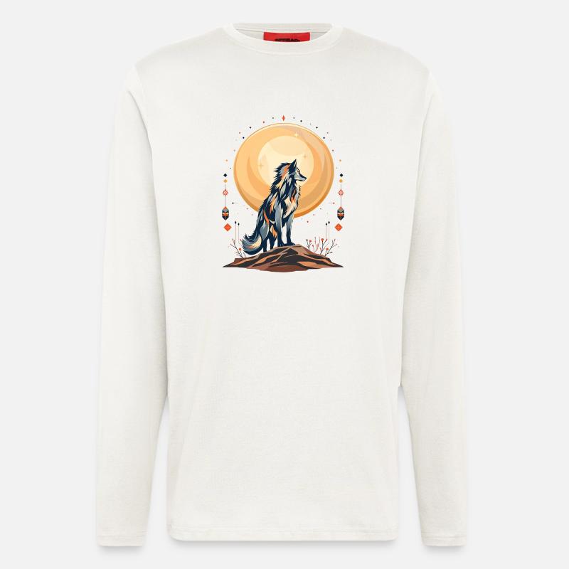 Boho Wolf - Langarmshirt - made by SPREAD  - OFF WHITE