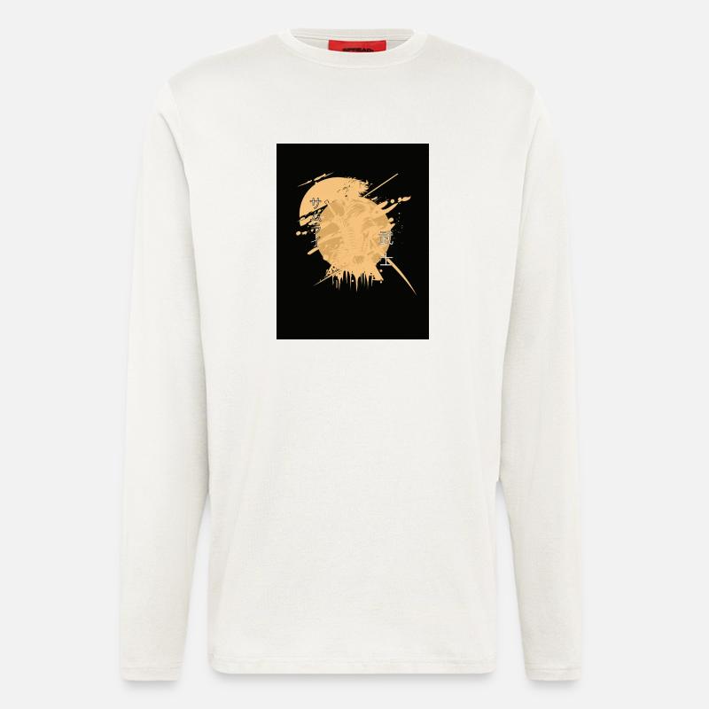 Samurai-Pferdespritzer Schwarz - Langarmshirt - made by SPREAD  - OFF WHITE
