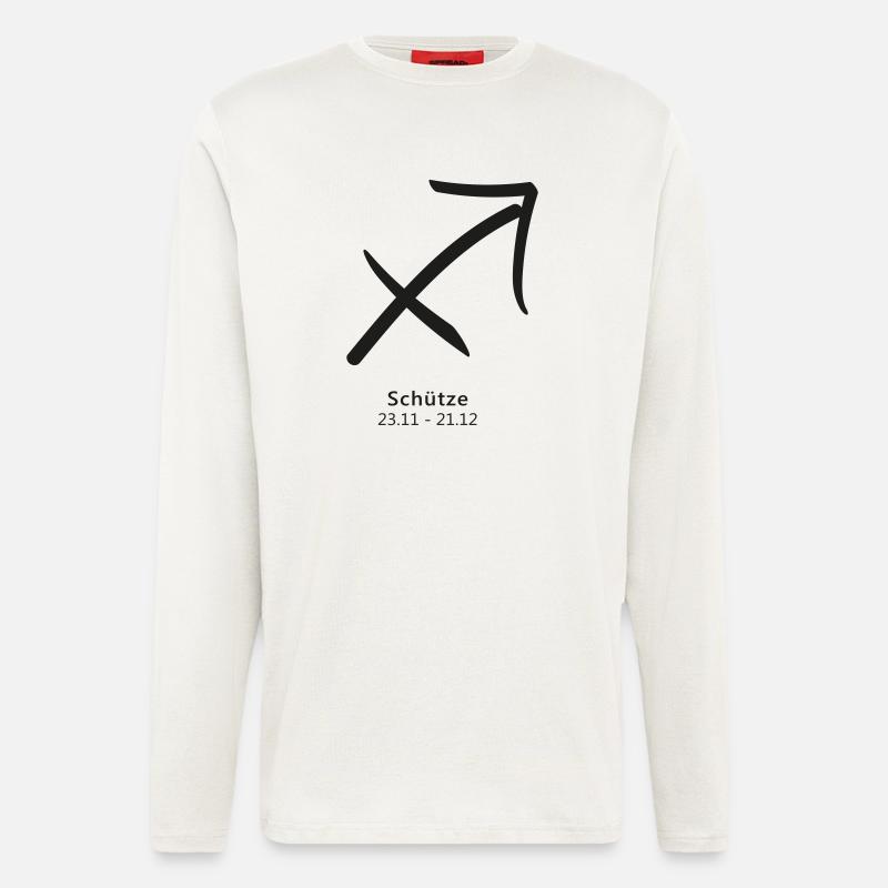 Schütze Bogen Pfeil Symbol Sternzeichen - Langarmshirt - made by SPREAD  - OFF WHITE