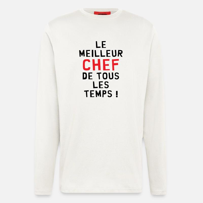 Der beste Koch aller Zeiten - Langarmshirt - made by SPREAD  - OFF WHITE