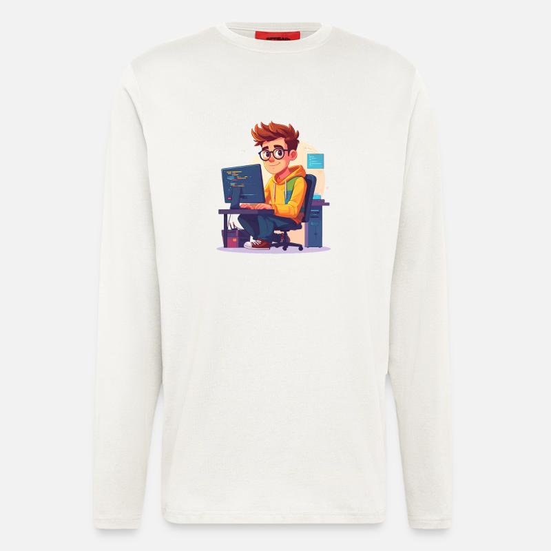 Programmer or nerd - Longsleeve - made by SPREAD  - OFF WHITE