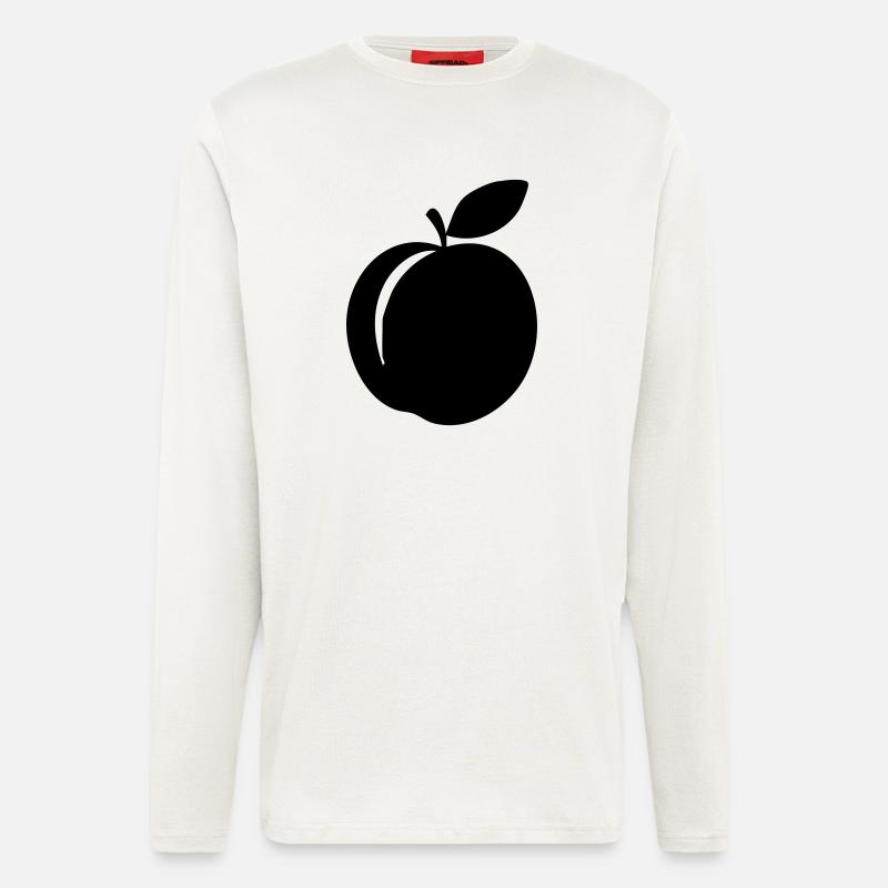 Pfirsich-Silhouette – süßes Sommerdesign - Langarmshirt - made by SPREAD  - OFF WHITE