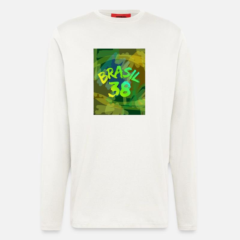 Brasil 38 Neon Pinsel - Langarmshirt - made by SPREAD  - OFF WHITE
