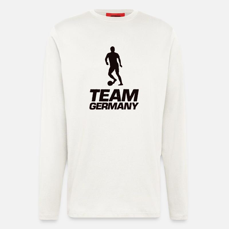 TeamGermany Silhouette Kick - Langarmshirt - made by SPREAD - OFF WHITE