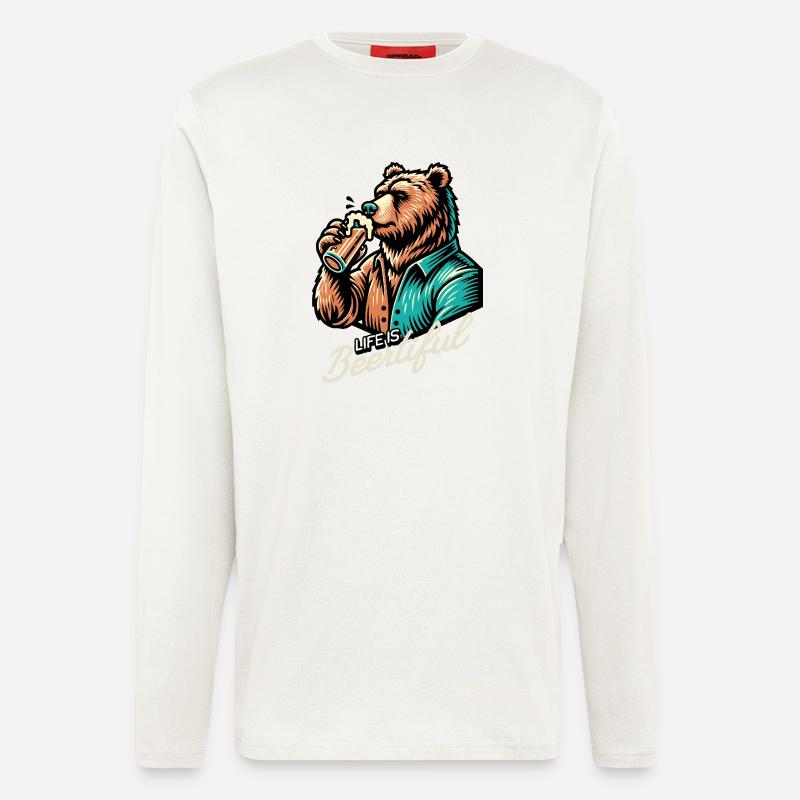 beertiful life  - Langarmshirt - made by SPREAD  - OFF WHITE