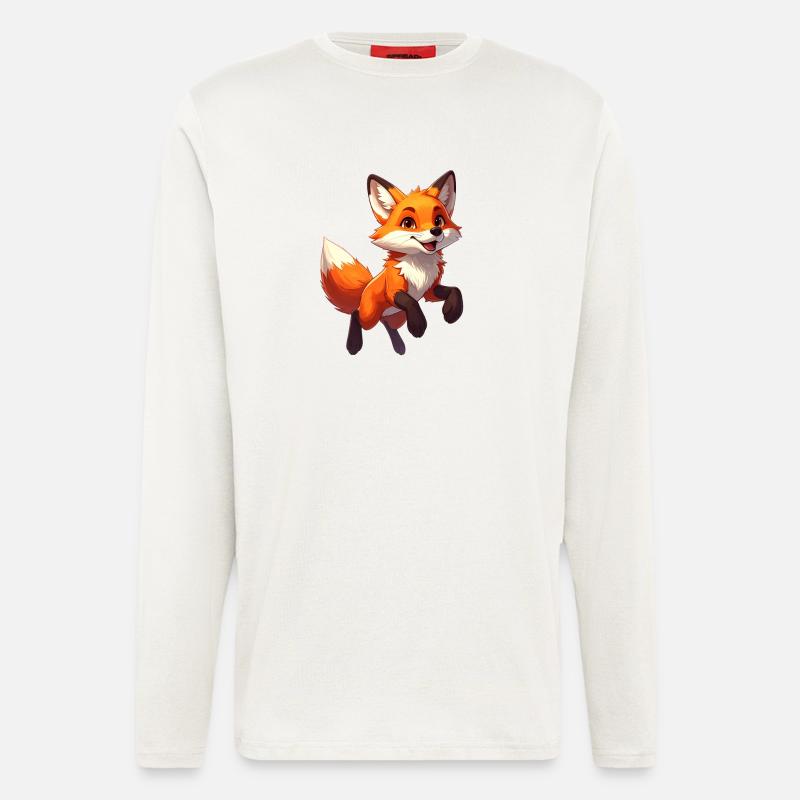 Jumping Fox - Longsleeve - made by SPREAD  - OFF WHITE