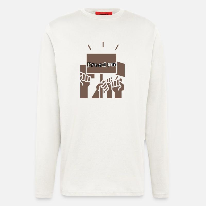 Freiheit - Langarmshirt - made by SPREAD  - OFF WHITE