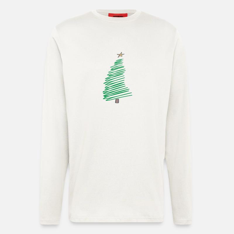 Weihnachtsbaum - Langarmshirt - made by SPREAD  - OFF WHITE