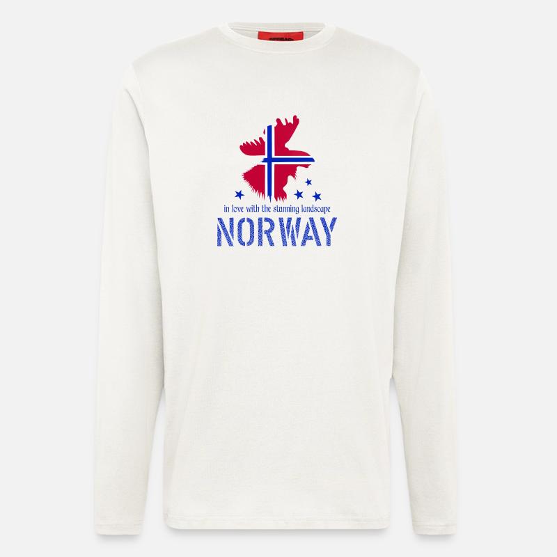 Norwegen Norge - Langarmshirt - made by SPREAD  - OFF WHITE