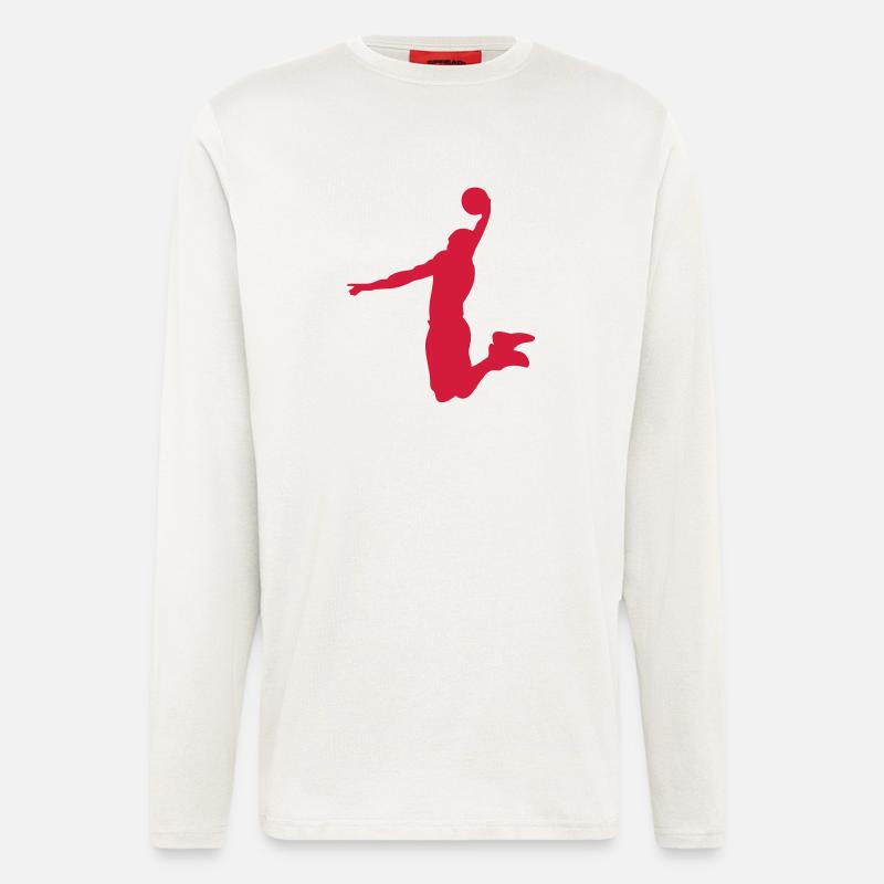 Basketball Dunk player2 - Langarmshirt - made by SPREAD  - OFF WHITE