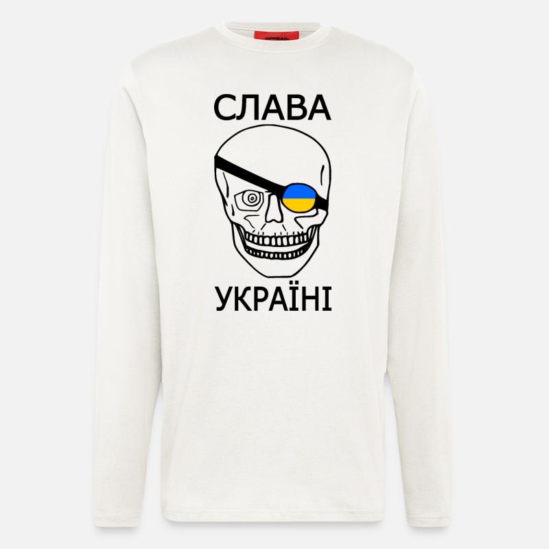 Slava ukraini - Langarmshirt - made by SPREAD  - OFF WHITE