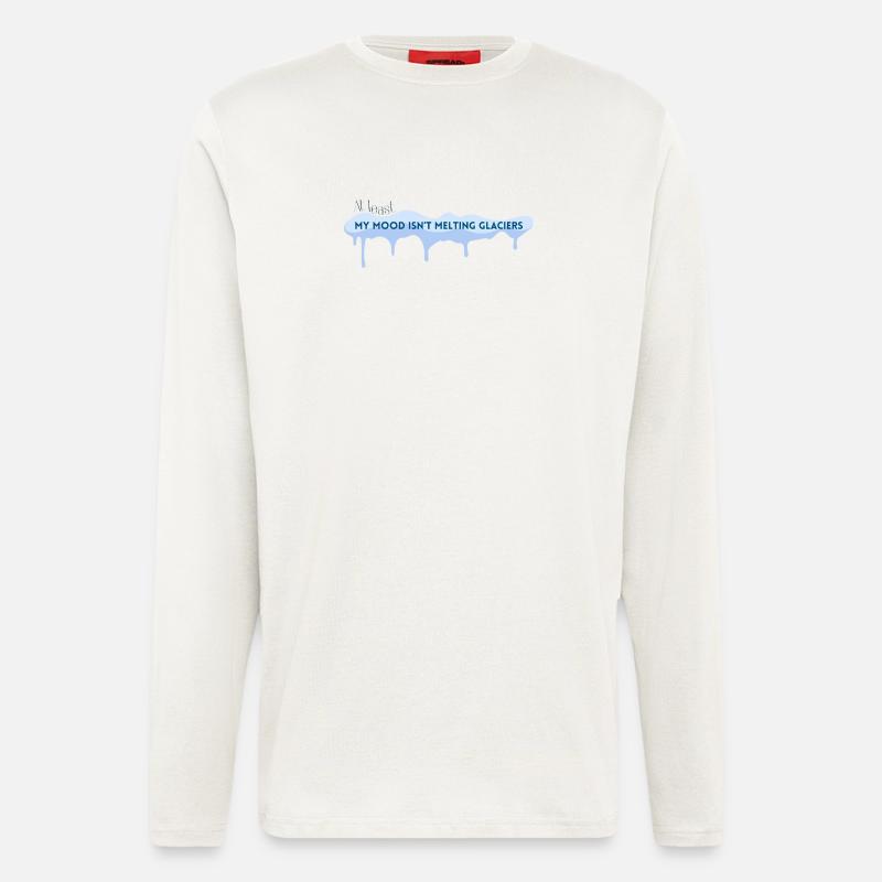 Stimmungsschmelzende Gletscher - Langarmshirt - made by SPREAD  - OFF WHITE
