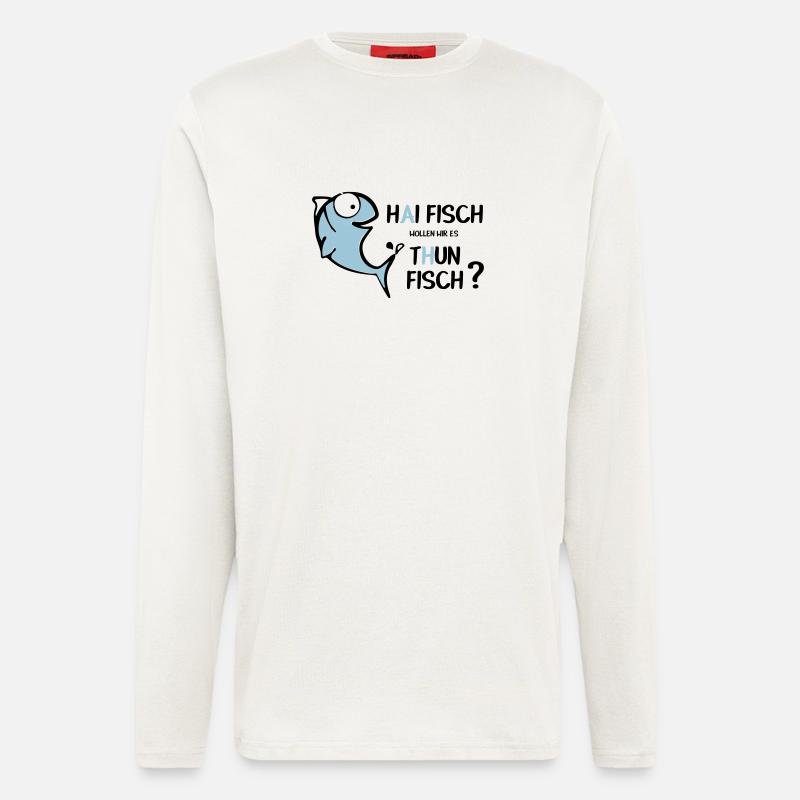 Haifisch Thunfisch - Langarmshirt - made by SPREAD  - OFF WHITE