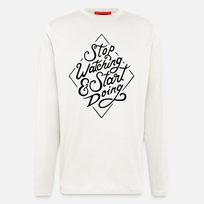 Stop watching - Langarmshirt - made by SPREAD  - OFF WHITE