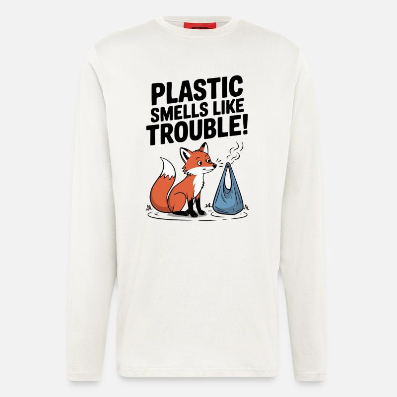 Plastic is a problem - Longsleeve - made by SPREAD  - OFF WHITE