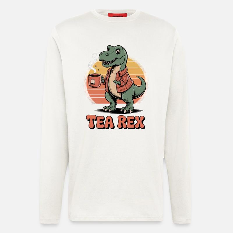 Tee-Rex-Dinosaurier - Langarmshirt - made by SPREAD  - OFF WHITE