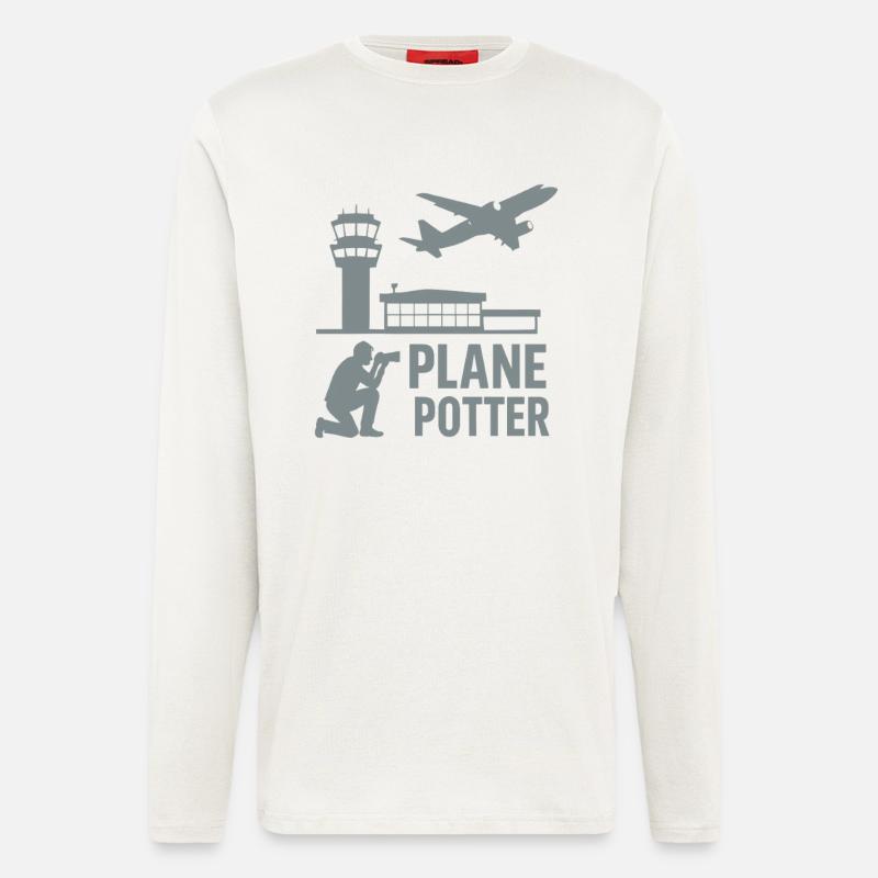 Plane – Flugzeugspotter Design - Langarmshirt - made by SPREAD  - OFF WHITE
