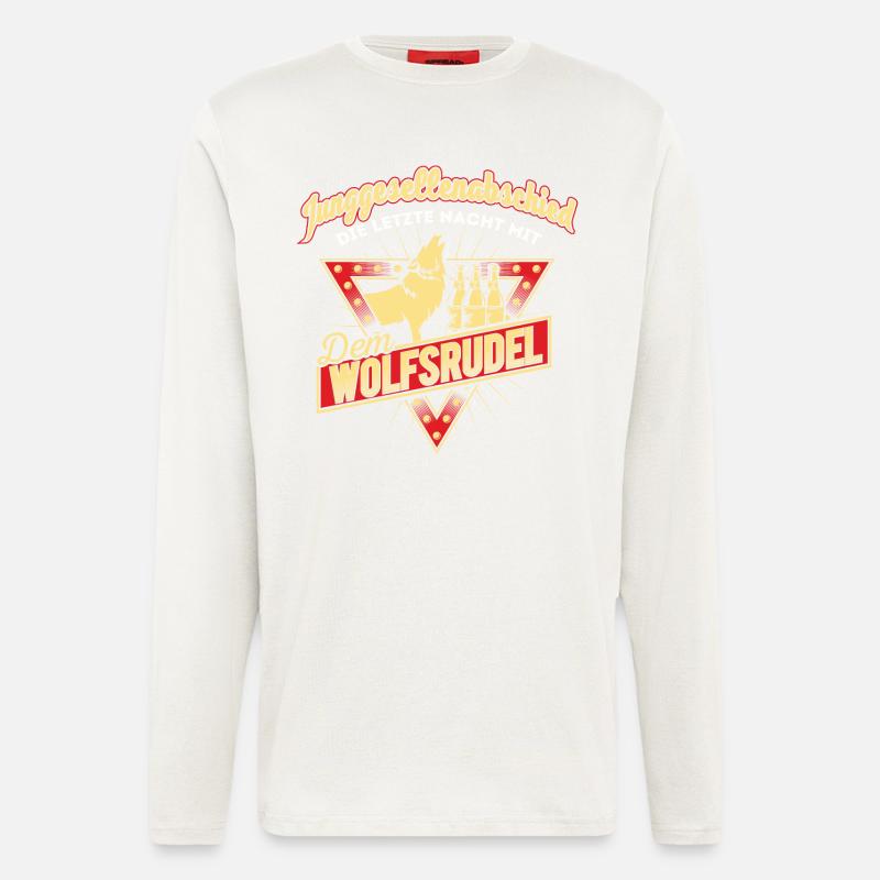 Junggesellenabschied Wolf - Langarmshirt - made by SPREAD  - OFF WHITE