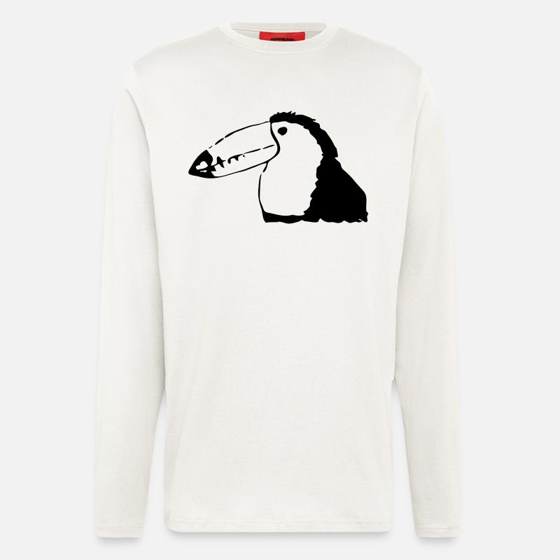 Tukan ähnlicher bunter Vogel - Langarmshirt - made by SPREAD - OFF WHITE