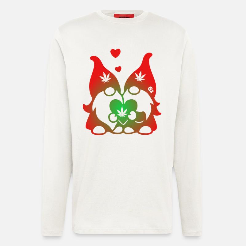 Kifferzwerge mit Hanf-Herz - Langarmshirt - made by SPREAD  - OFF WHITE
