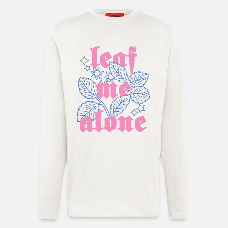 Leaf Me Alone – Botanik mit Attitüde - Langarmshirt - made by SPREAD  - OFF WHITE