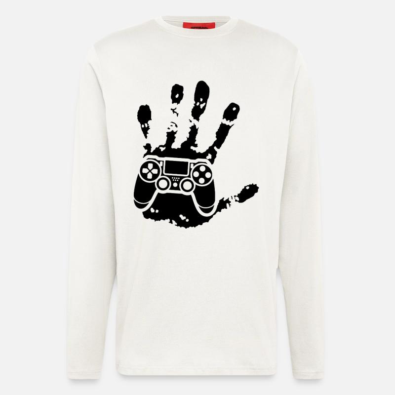 Der Gamer in dir (Schwarz) - Langarmshirt - made by SPREAD  - OFF WHITE