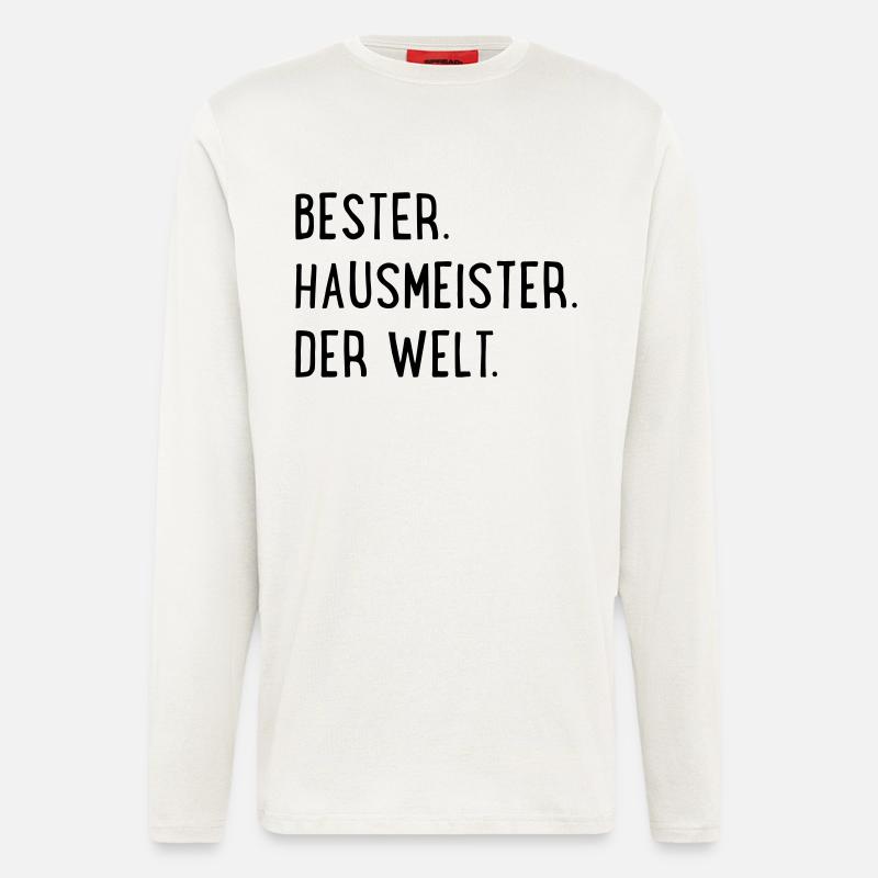bester Hausmeister - Langarmshirt - made by SPREAD  - OFF WHITE