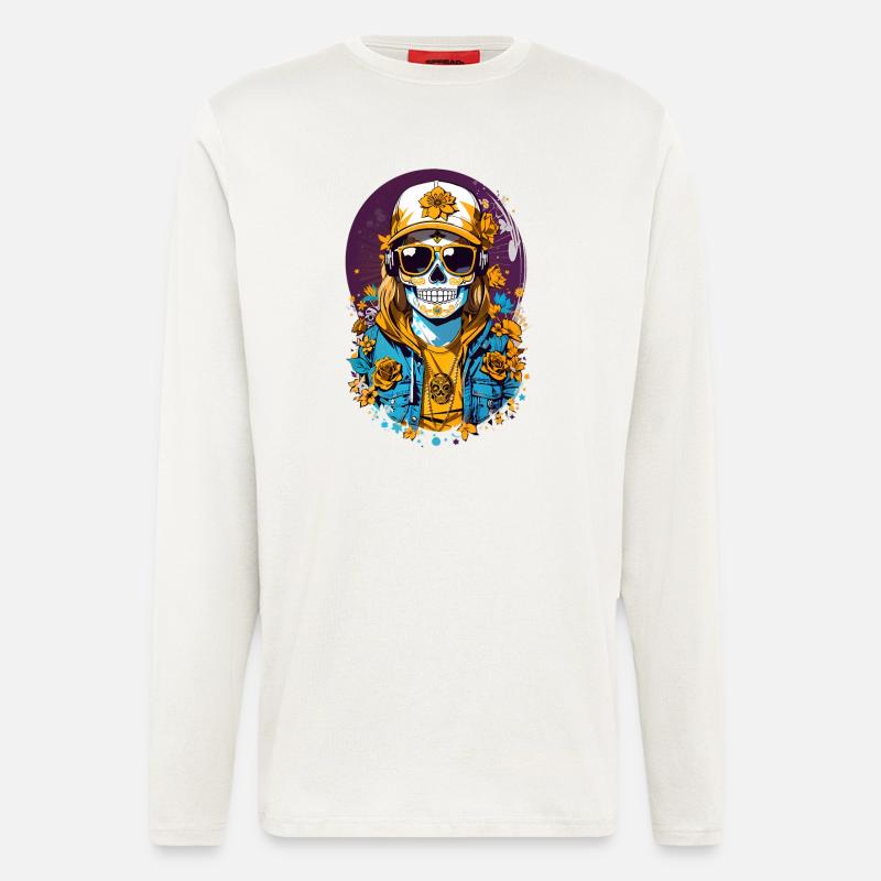 Zucker Schädel - Langarmshirt - made by SPREAD  - OFF WHITE