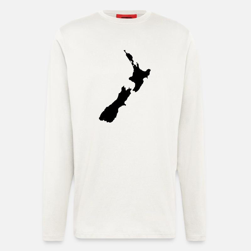 Map NZ - Langarmshirt - made by SPREAD  - OFF WHITE