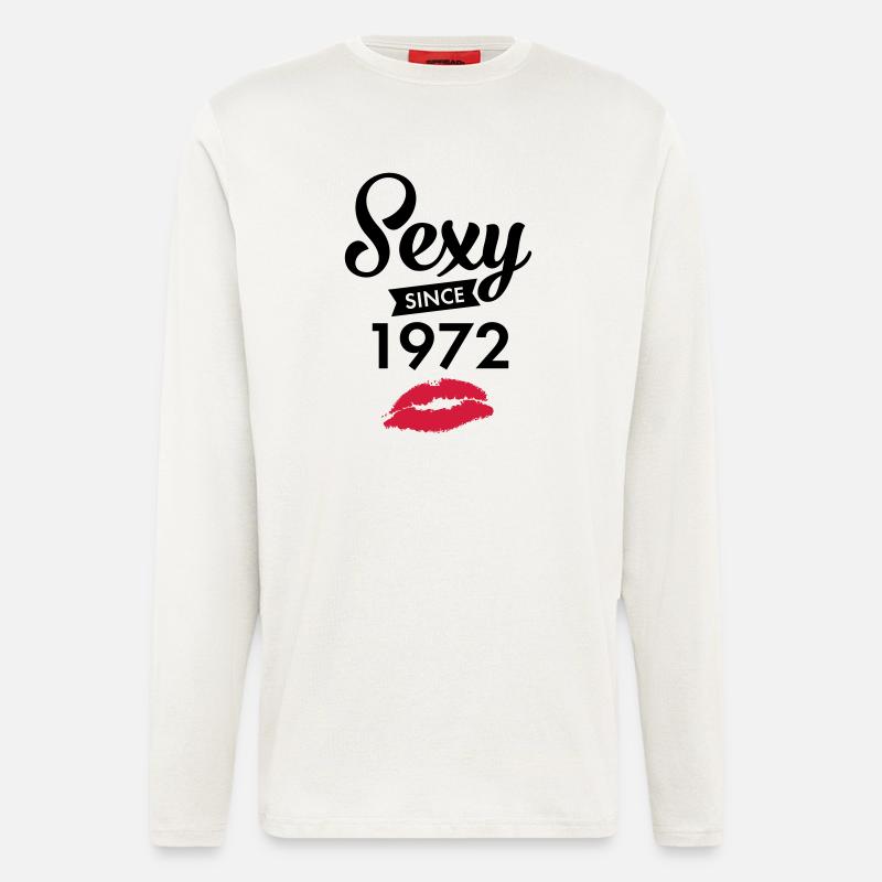 Sexy Since 1972 - Manches longues bio décontracté fabriqué en UE - OFF WHITE