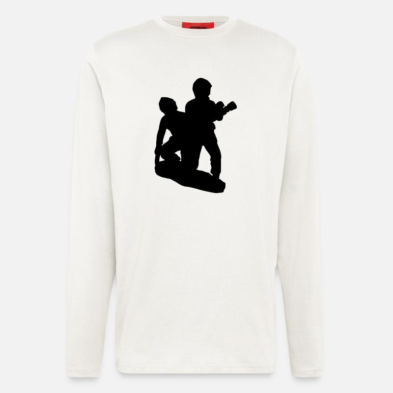 binomial Feuerwehrmann Angriff - Langarmshirt - made by SPREAD  - OFF WHITE