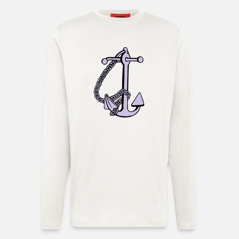 anchor - anker - Langarmshirt - made by SPREAD  - OFF WHITE