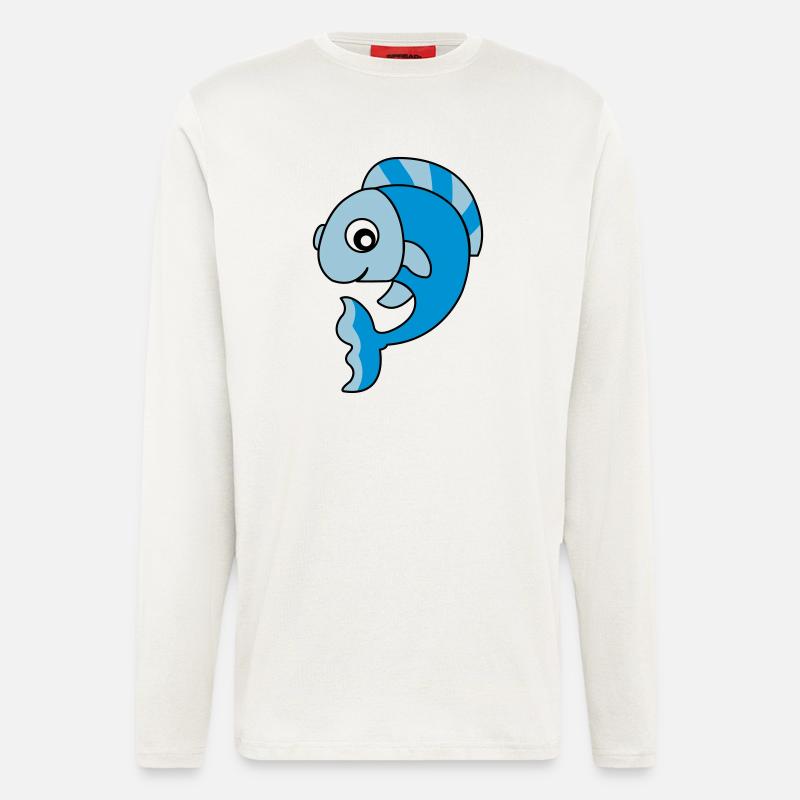 fisch_02 - Langarmshirt - made by SPREAD  - OFF WHITE