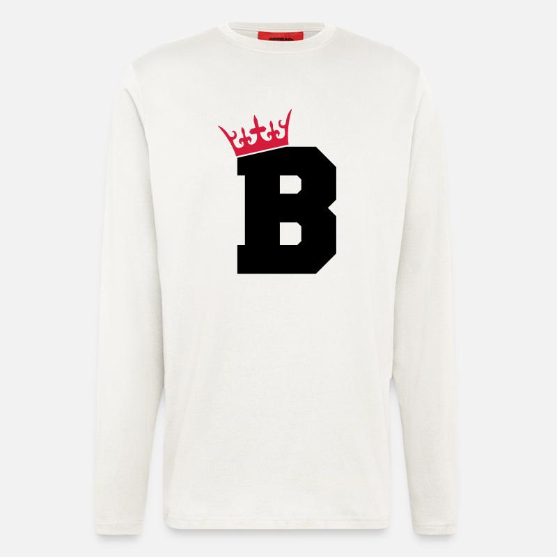 buchstabe_b_king_02 - Langarmshirt - made by SPREAD  - OFF WHITE