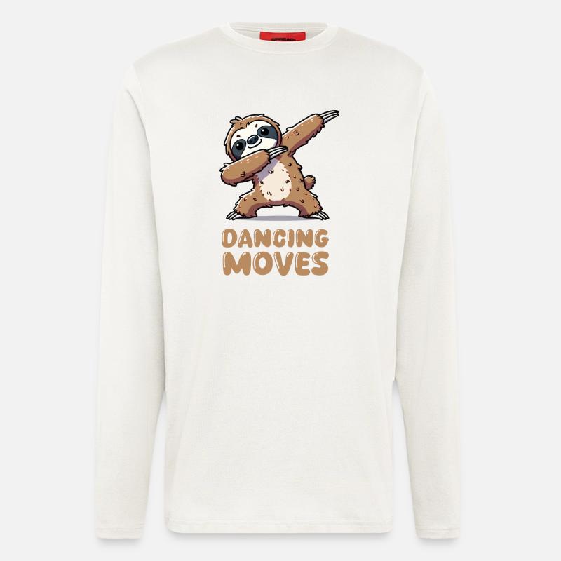 faultier dabbing - Langarmshirt - made by SPREAD  - OFF WHITE