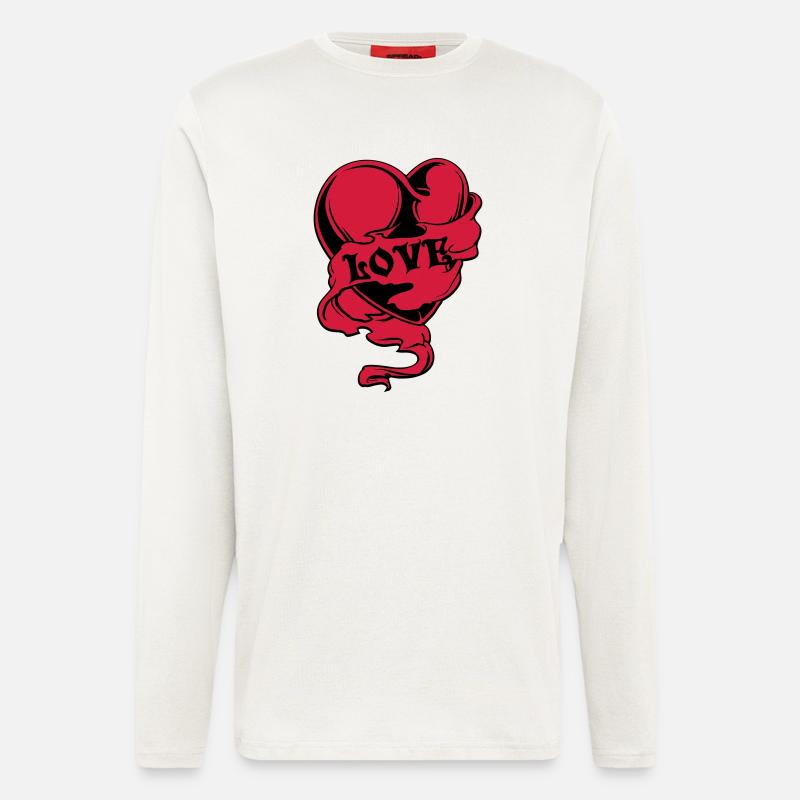 Herz - Langarmshirt - made by SPREAD  - OFF WHITE