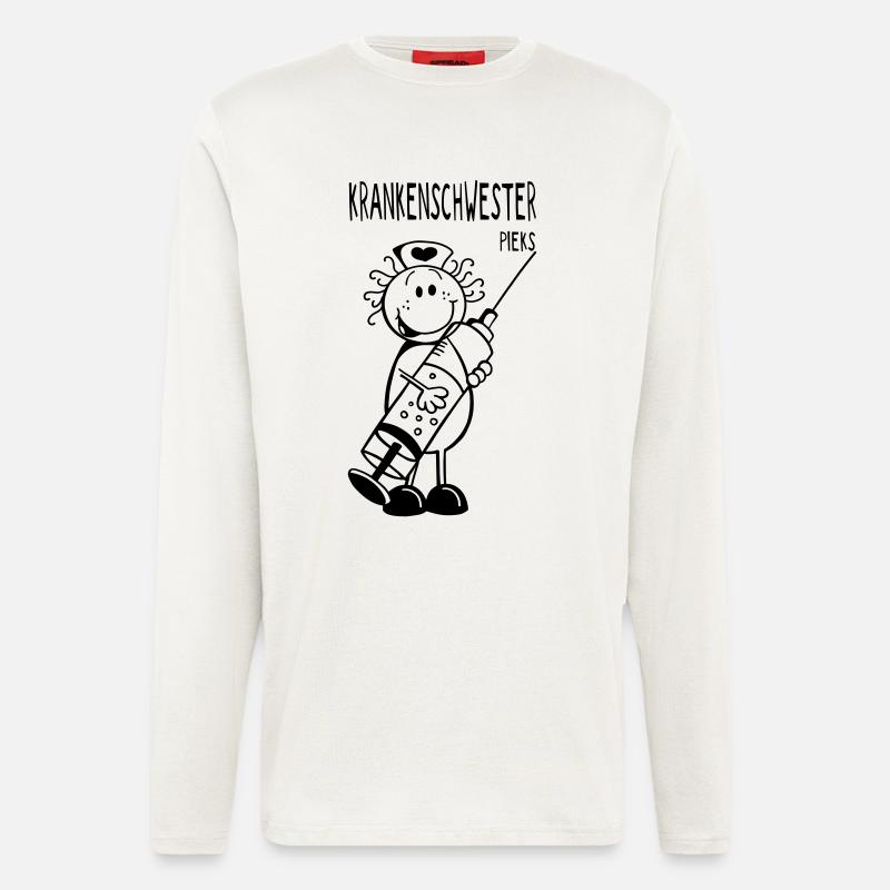 Krankenschwester mit Spritze - Geschenk - Langarmshirt - made by SPREAD  - OFF WHITE