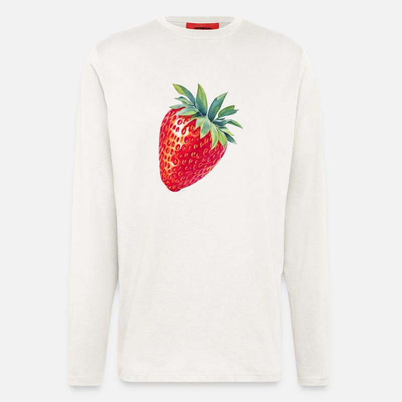Erdbeere - Langarmshirt - made by SPREAD  - OFF WHITE