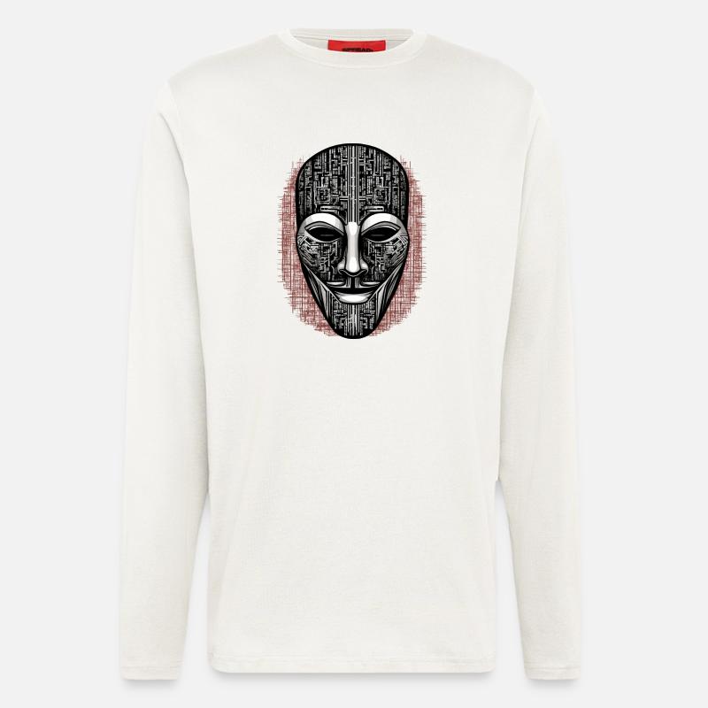 Anonymous Hacker Mask - Longsleeve - made by SPREAD  - OFF WHITE