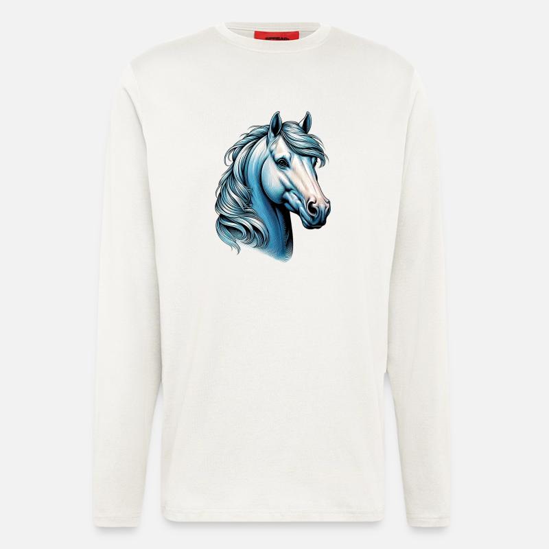 Pferd - Langarmshirt - made by SPREAD  - OFF WHITE