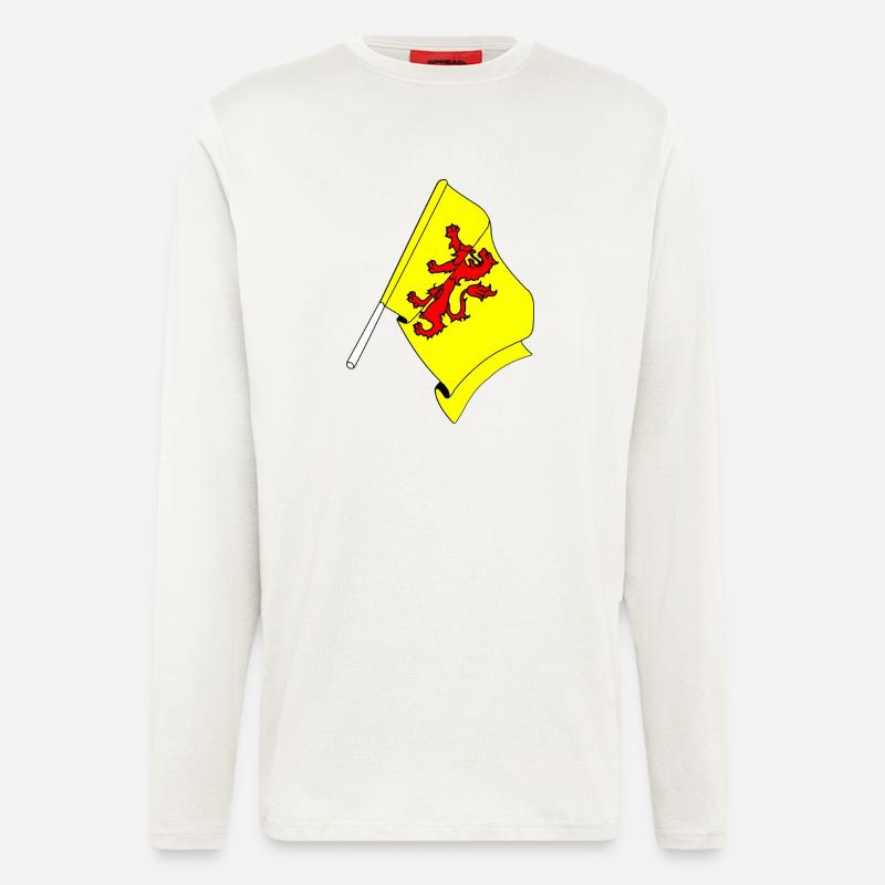 Flagge der Provinz Südholland - Langarmshirt - made by SPREAD - OFF WHITE