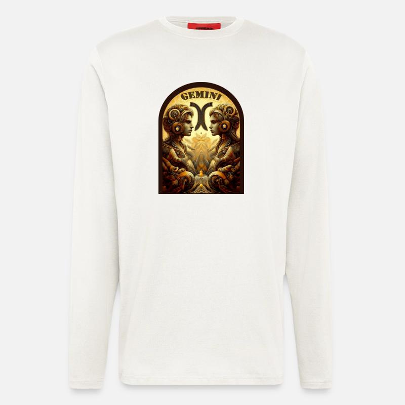 Zwillingszeichen Ornament - Sternzeichen Zwilling - Langarmshirt - made by SPREAD  - OFF WHITE