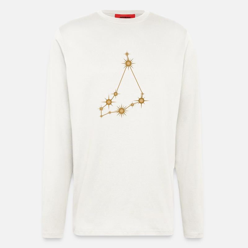 Sternbild Steinbock Sternzeichen Sternzeichen - Langarmshirt - made by SPREAD  - OFF WHITE