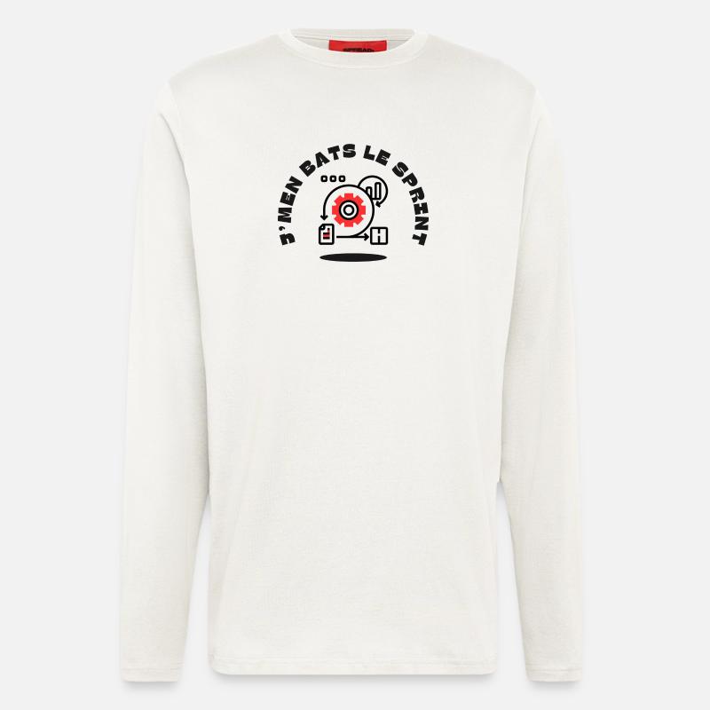 Ich habe den Sprint geschafft - Langarmshirt - made by SPREAD - OFF WHITE