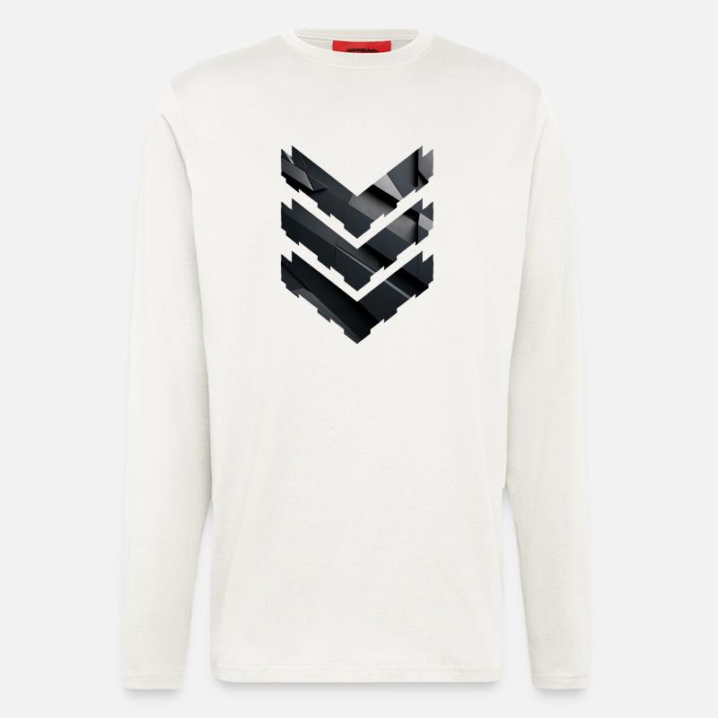Abstract Black Geometric Pattern - Longsleeve - made by SPREAD  - OFF WHITE