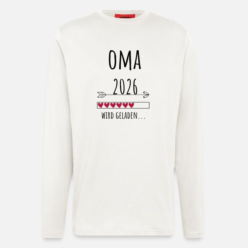 Werdende Oma 2026 Geschenk Schwangerschaft - Langarmshirt - made by SPREAD - OFF WHITE