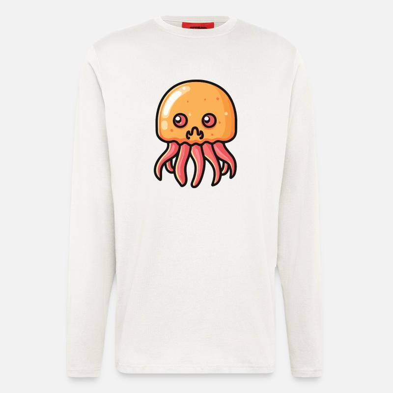 Qualle Halloween Comic Lustig - Langarmshirt - made by SPREAD - OFF WHITE