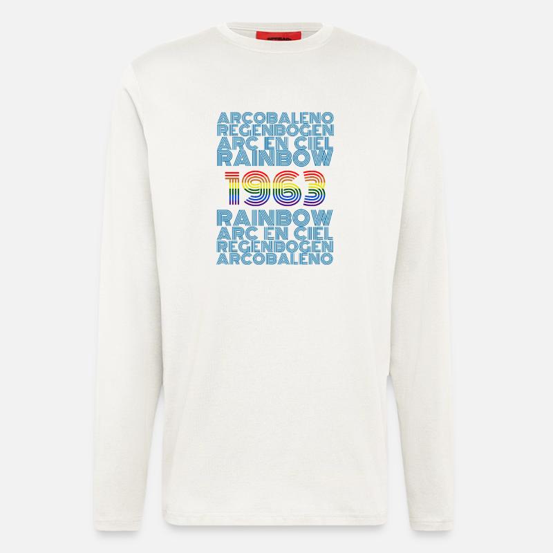 Regenbogen 1963 - Langarmshirt - made by SPREAD  - OFF WHITE